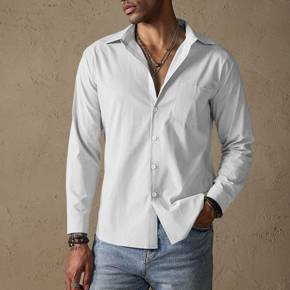 Men's Linen Casual Shirt for Comfortable Everyday Wear 1