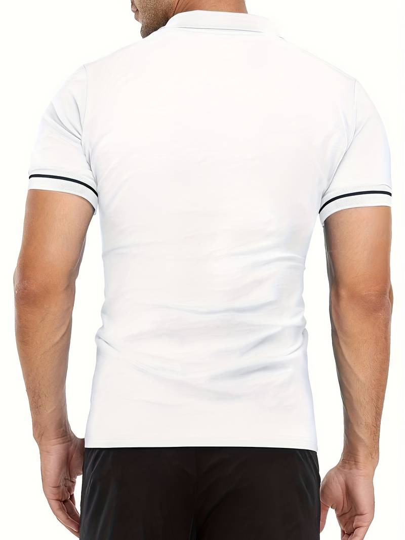 Men's Cotton Slim Fit Polo Shirt-4