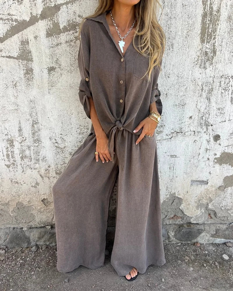 Variant image for Women's Cotton Loungewear Two-Piece Set-15