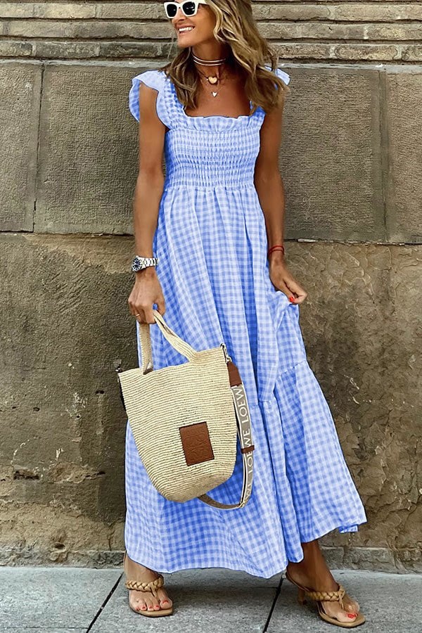 Variant image for Women's Cotton Maxi Dress Summer Style-9
