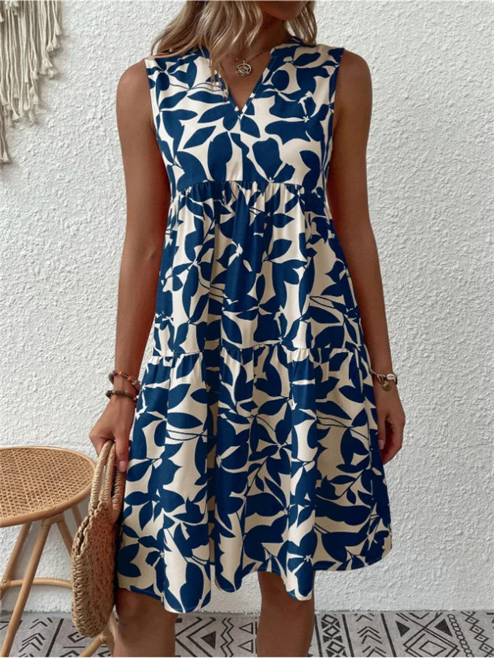 Women's Cotton A-Line Summer Dress Plus Size-2