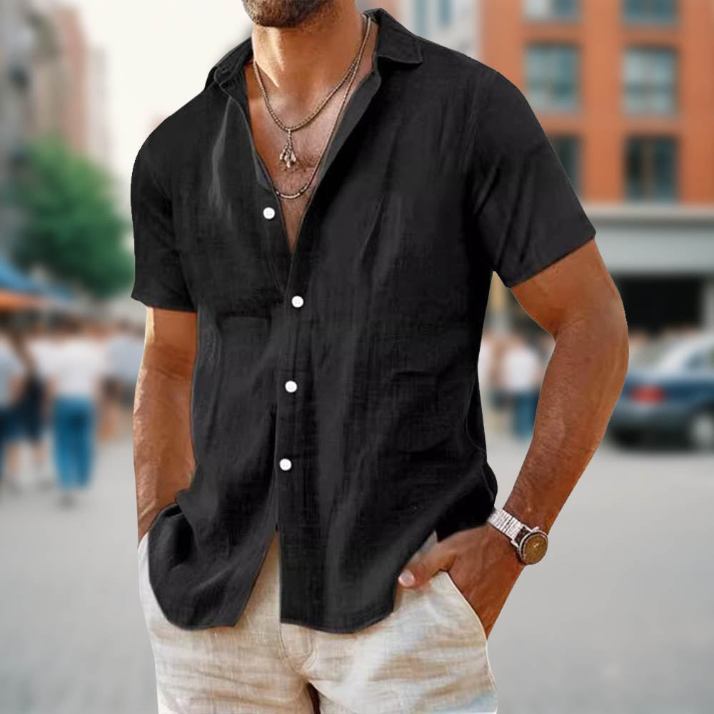 Variant image for Men's Linen Casual Shirt for Comfortable Everyday Style-43