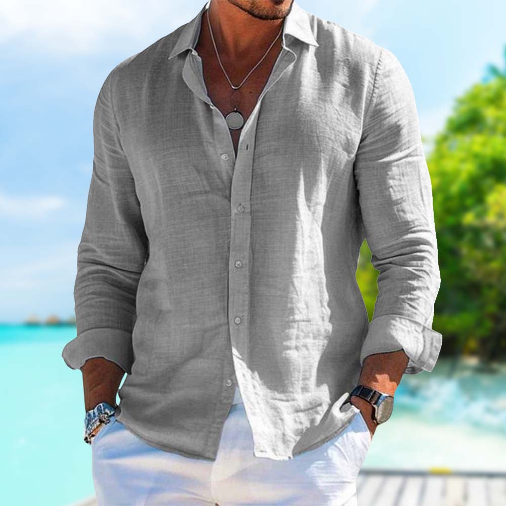 Men's Linen Blend Casual Shirt 6