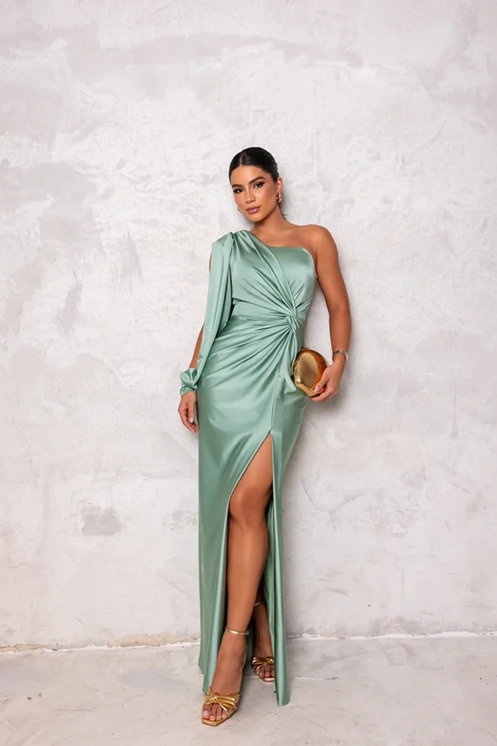 Women's Satin Midi Cocktail Dress 4