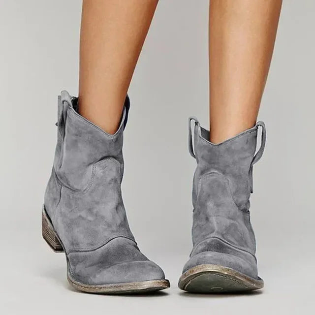 Ankle Boots - Cowboy Shape Blend Upper And Steady Support