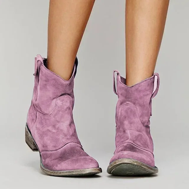Ankle Boots - Cowboy Shape Blend Upper And Steady Support