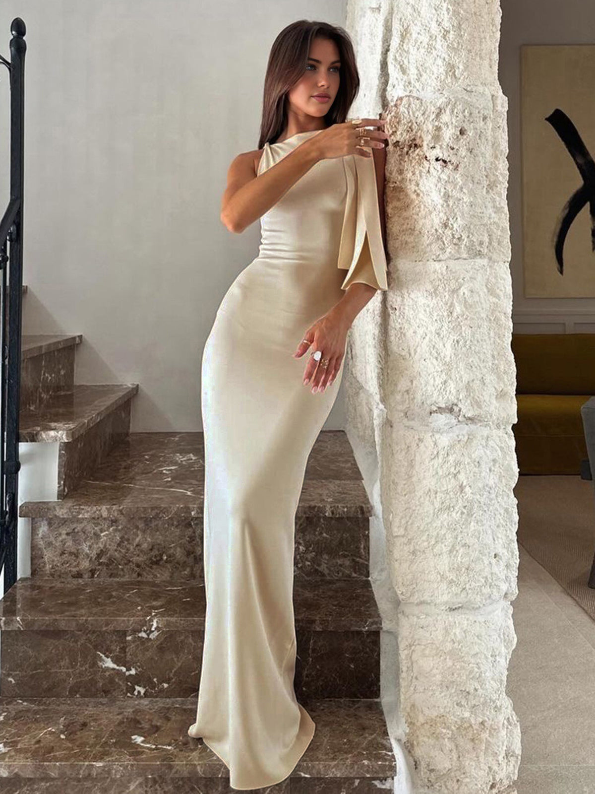 Women's Knotted Sleeveless Maxi Dress 2