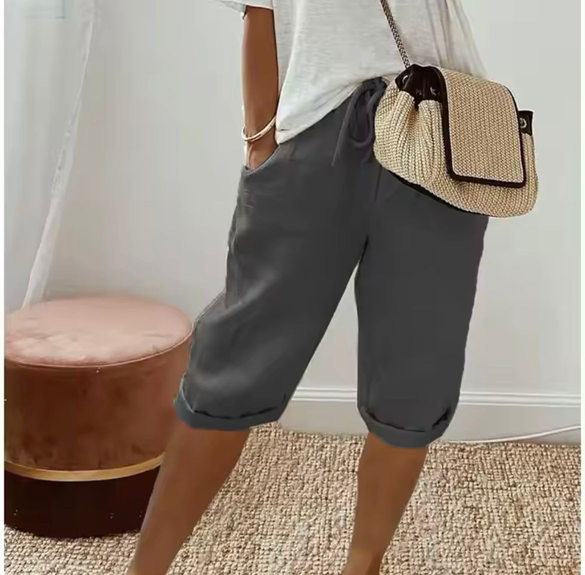 Bermuda Shorts - Elastic Waistband & Easy On Off Fit