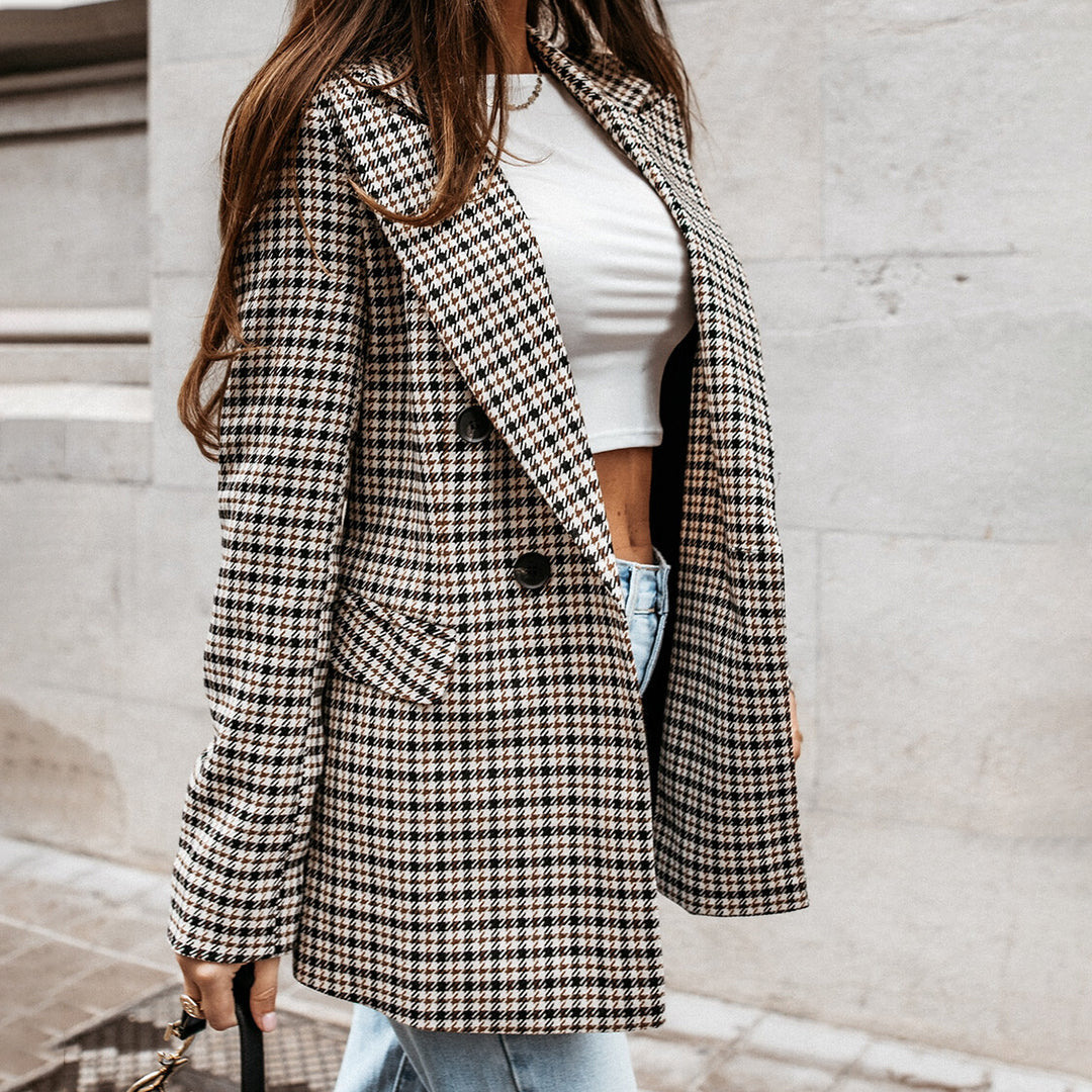 Blazer - Diamond Check And Structured Shape For Layering