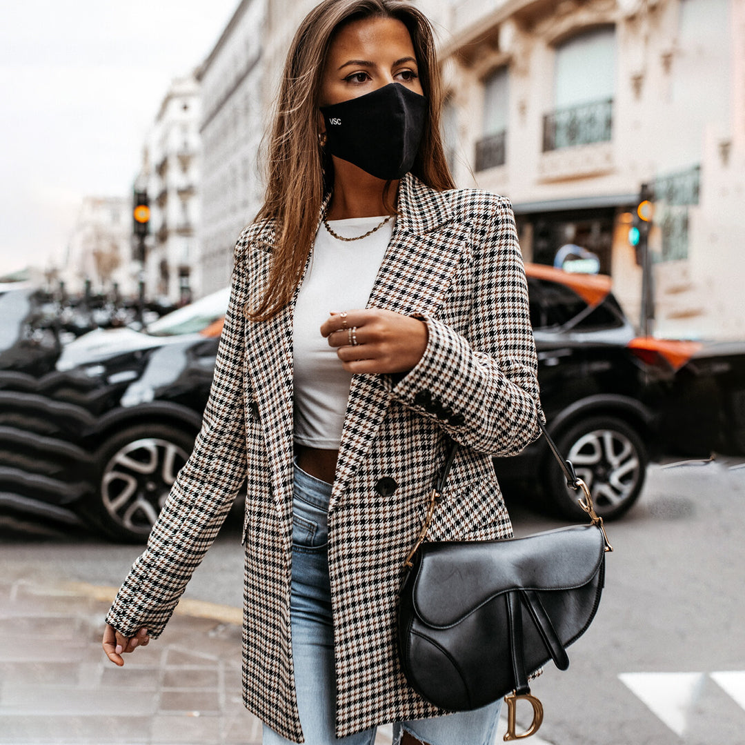 Blazer - Diamond Check And Structured Shape For Layering