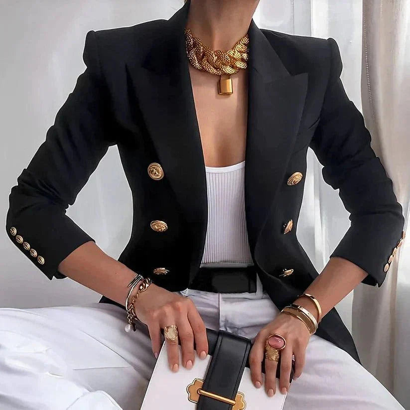 Blazer - Double Breasted With Metal Buttons & Tailored Fit