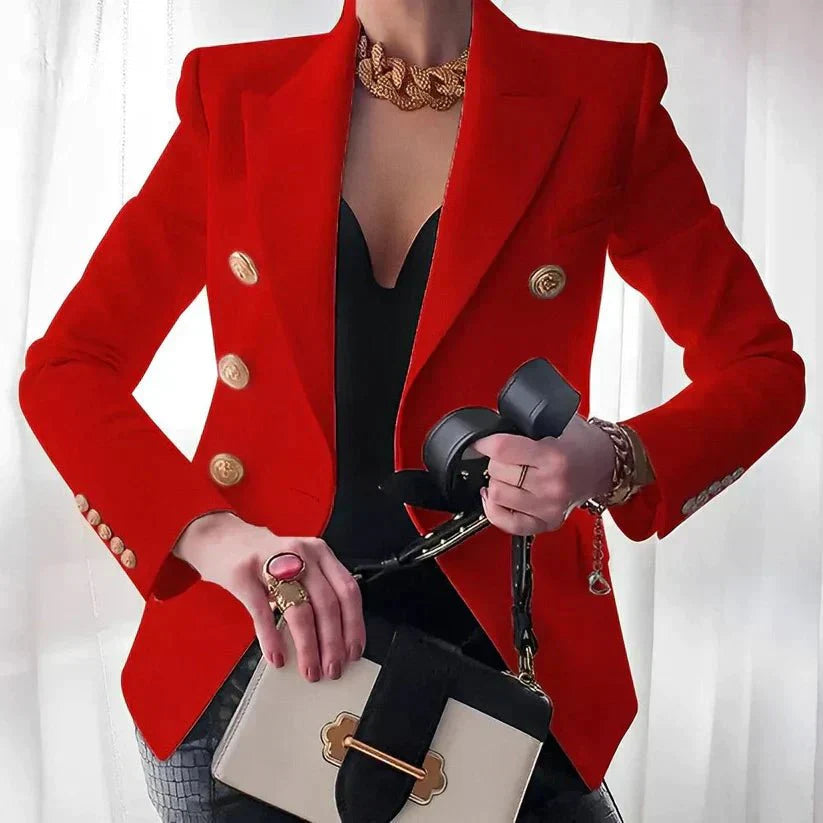 Blazer - Double Breasted With Metal Buttons & Tailored Fit