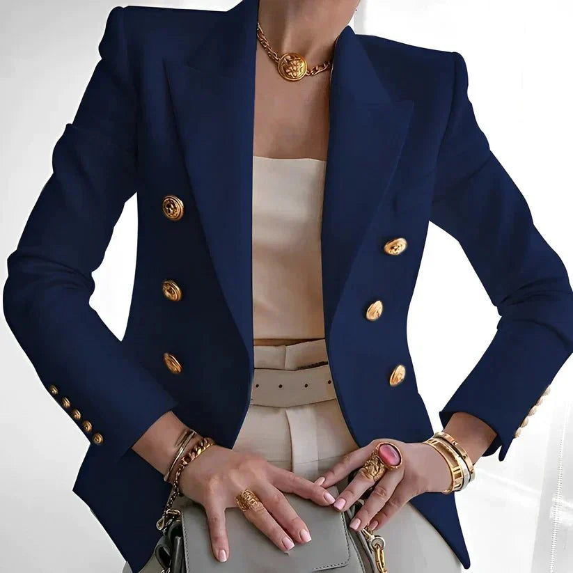 Blazer - Double Breasted With Metal Buttons & Tailored Fit