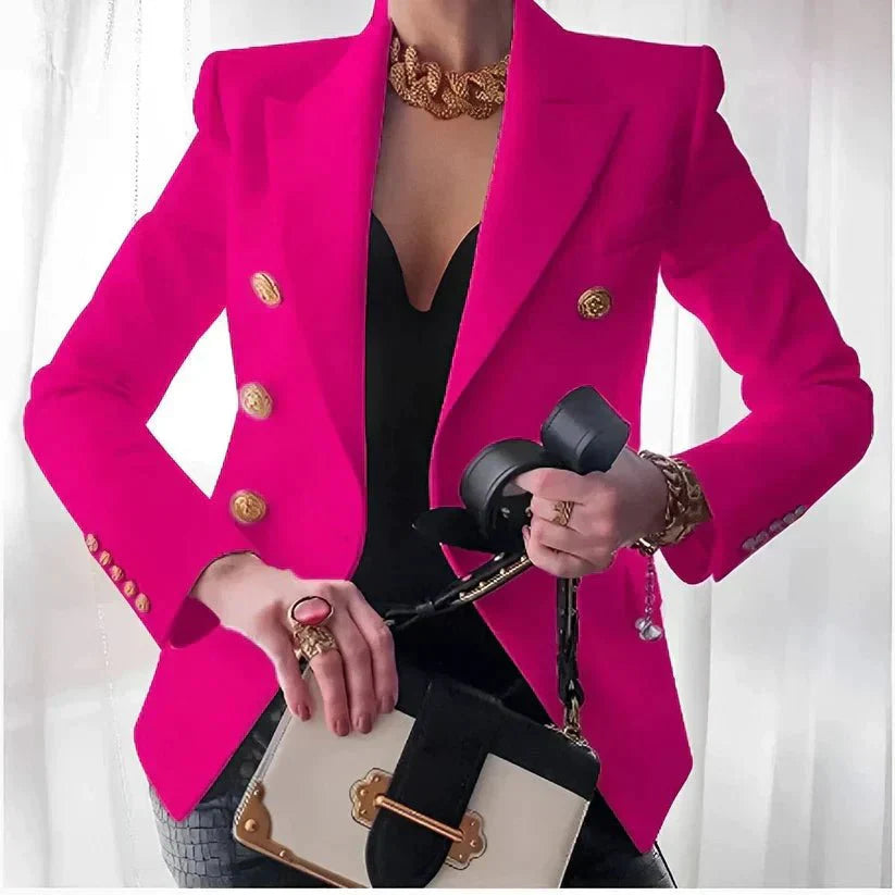 Blazer - Double Breasted With Metal Buttons & Tailored Fit