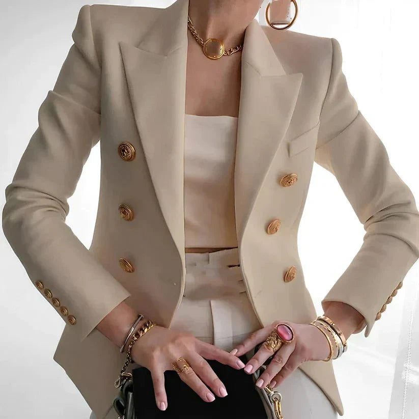 Blazer - Double Breasted With Metal Buttons & Tailored Fit