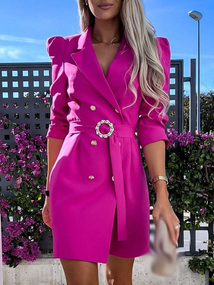 Blazer Jumpsuit – Structured Wrap Front and Flexible Shape