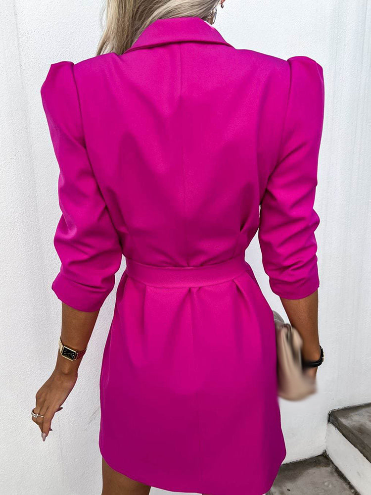 Blazer Jumpsuit – Structured Wrap Front and Flexible Shape