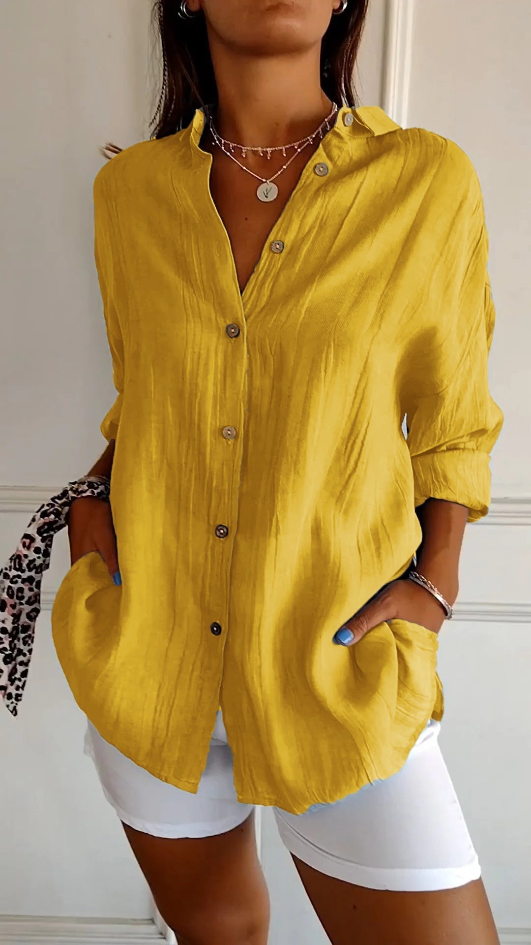 Blouse – Blend Fabric Smooth Drape & Soft Hand Fit Shape