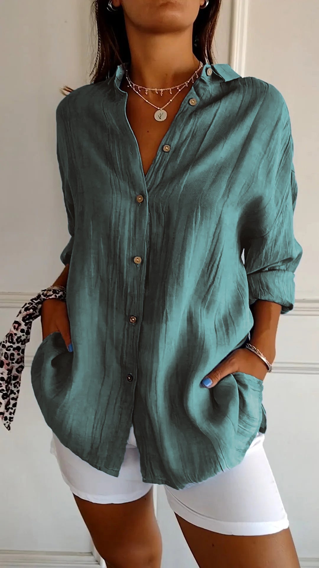 Blouse – Blend Fabric Smooth Drape & Soft Hand Fit Shape