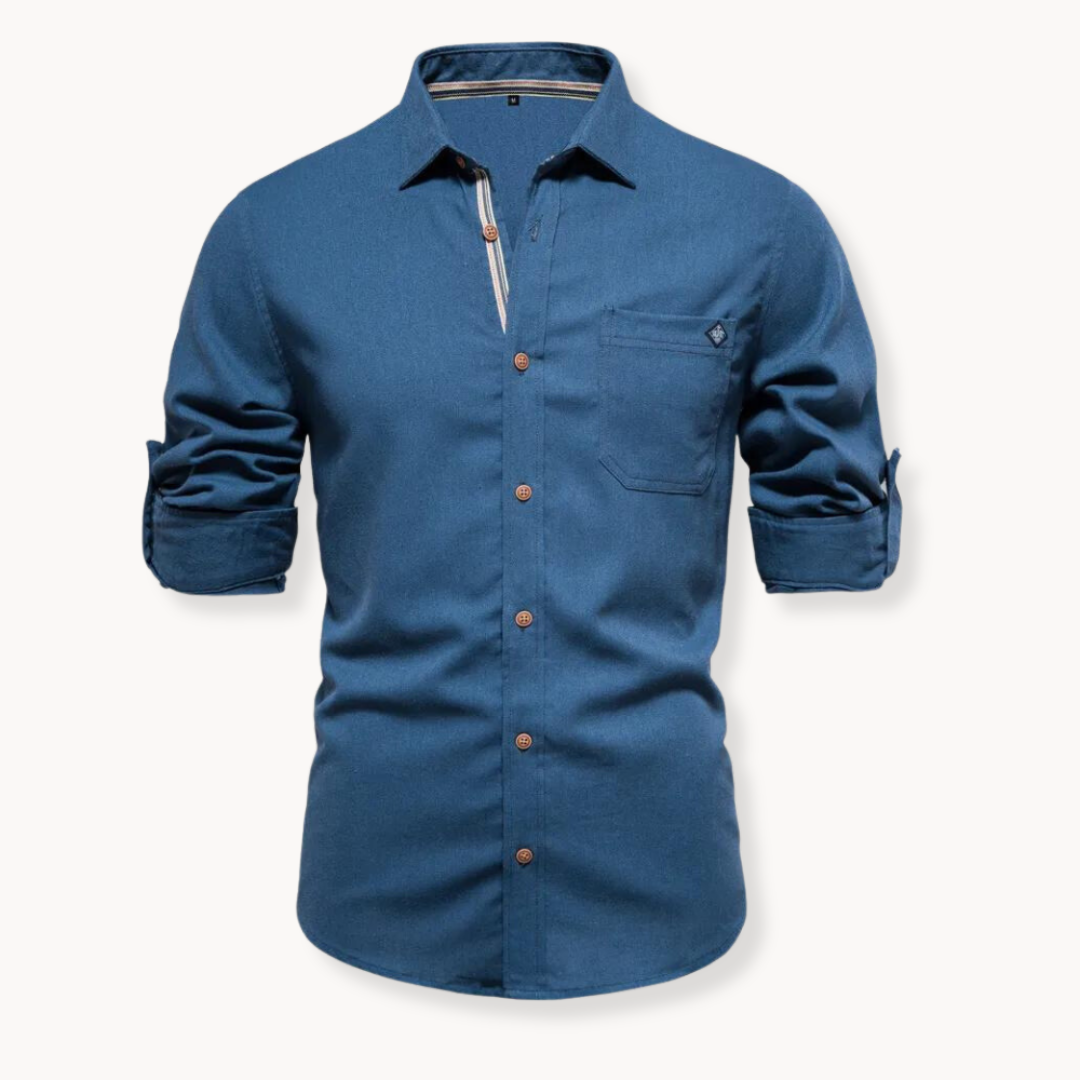 Blouse - Breathable Blend Button Front And Easy Movement