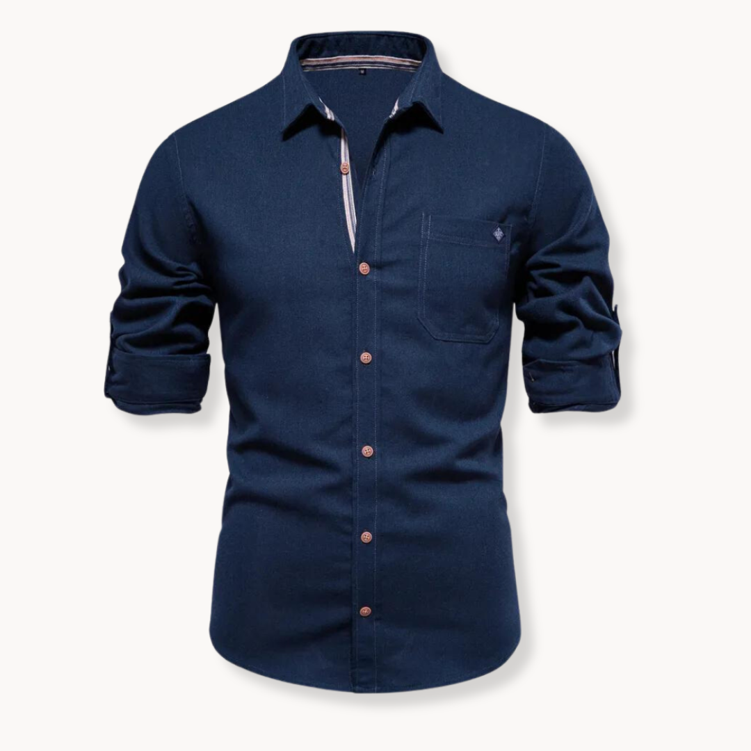Blouse - Breathable Blend Button Front And Easy Movement