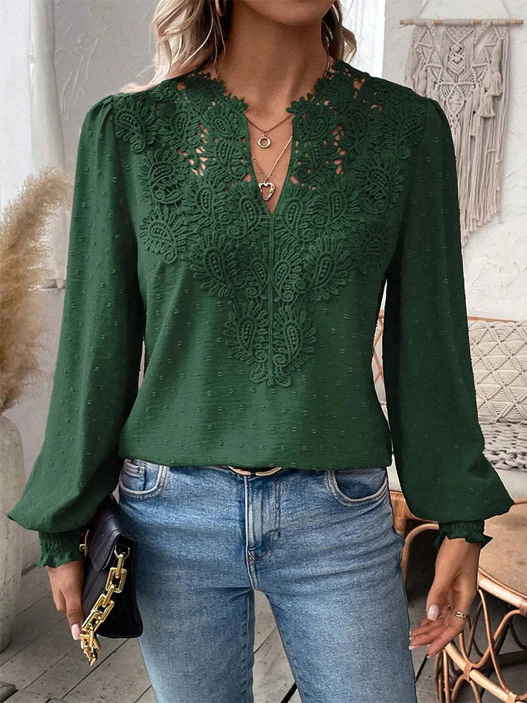 Blouse - Breathable Blend, Relaxed Shape And Hip Length