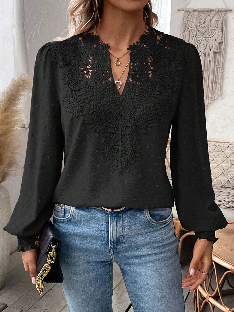 Blouse - Breathable Blend, Relaxed Shape And Hip Length