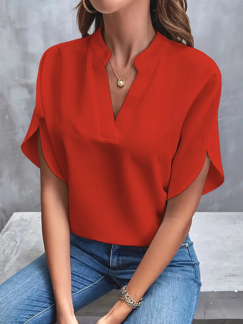 Blouse - Lightweight Blend Long Sleeves & Breathable Drape