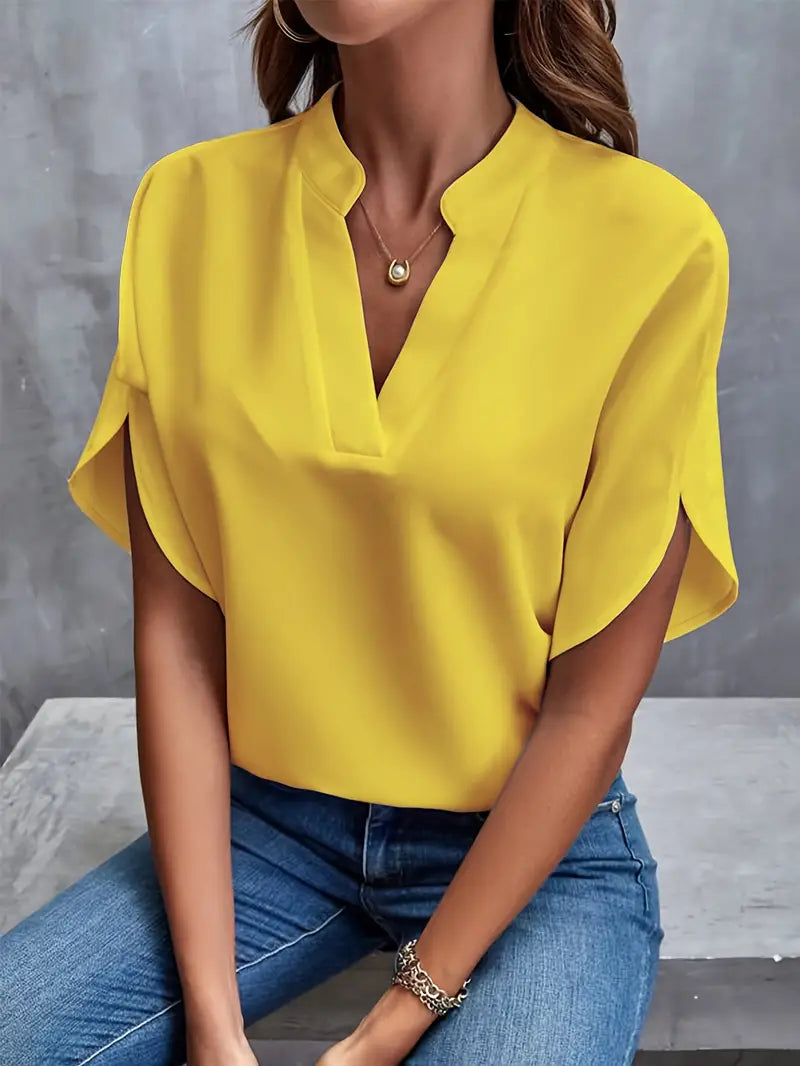 Blouse - Lightweight Blend Long Sleeves & Breathable Drape