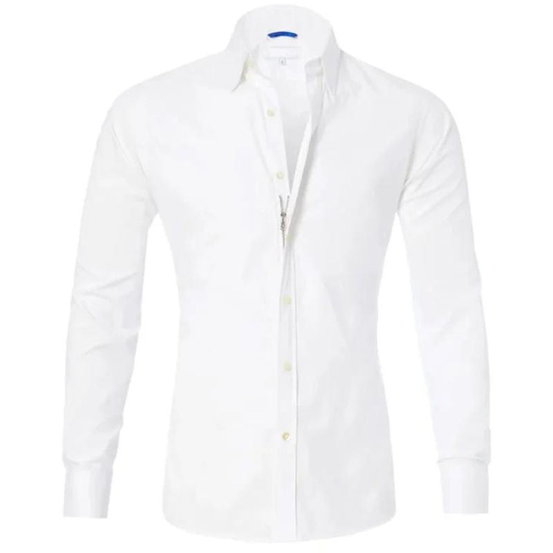 Blouse - Polyester Blend Hidden Zip And Wrinkle Control