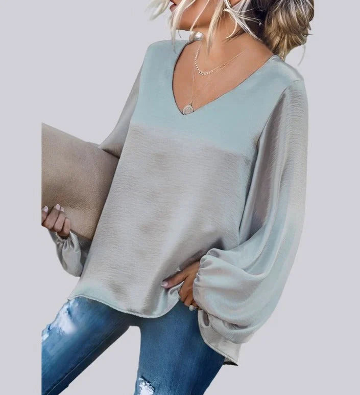 Blouse - V Neckline & Smooth Drape For Natural Movement