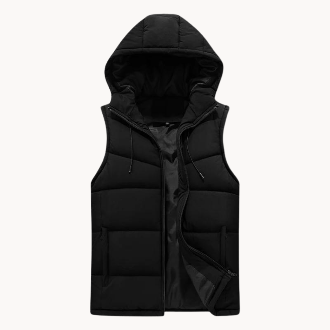 Bodywarmer - Polyester Blend Hooded Front & Layered Warmth