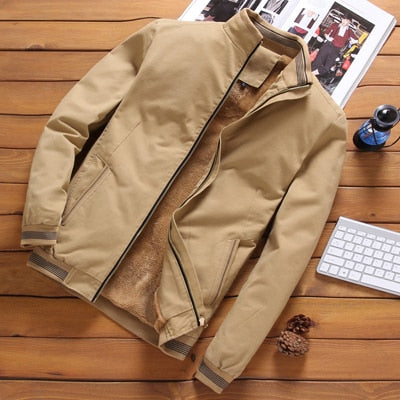 Bomber Jacket - Lightweight Blend, Stand Collar And Warmth