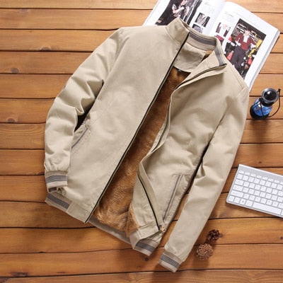 Bomber Jacket - Lightweight Blend, Stand Collar And Warmth