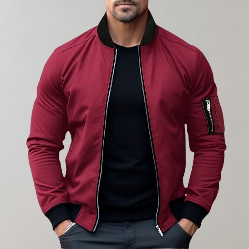 Bomber Jacket - Slim Cut And Lightweight Zip Front Ease