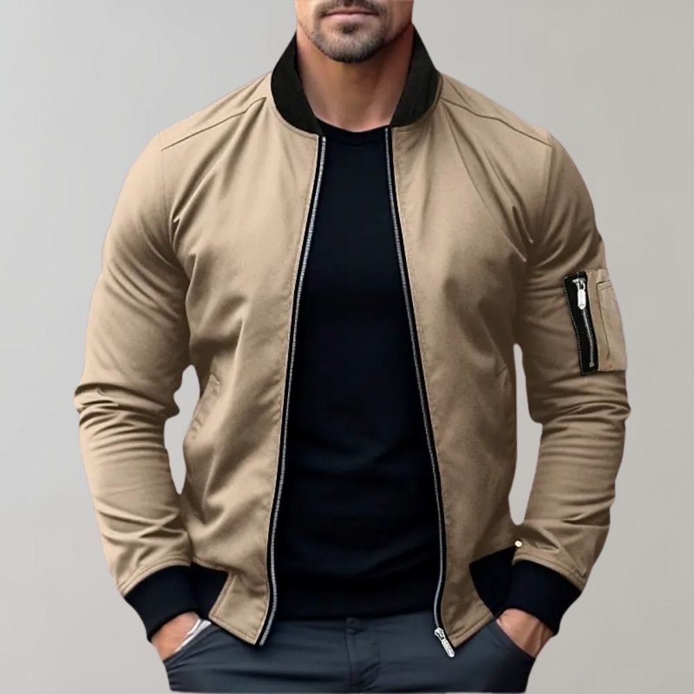 Bomber Jacket - Slim Cut And Lightweight Zip Front Ease