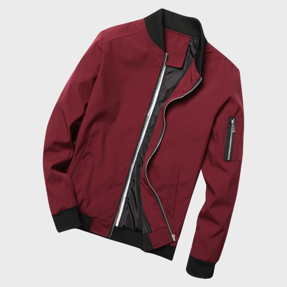 Bomber Jacket - Slim Cut And Lightweight Zip Front Ease