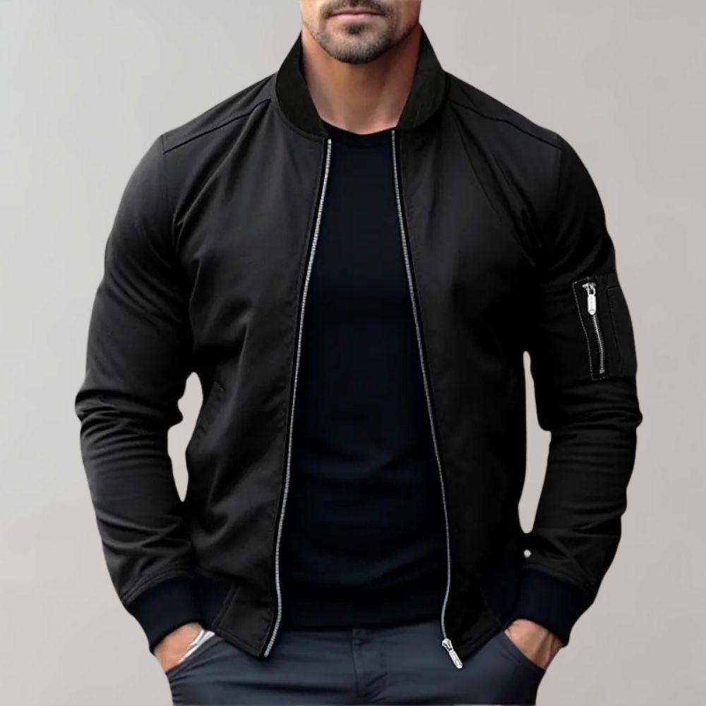 Bomber Jacket - Slim Cut And Lightweight Zip Front Ease