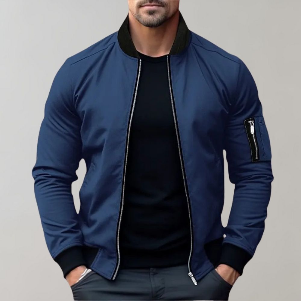 Bomber Jacket - Slim Cut And Lightweight Zip Front Ease