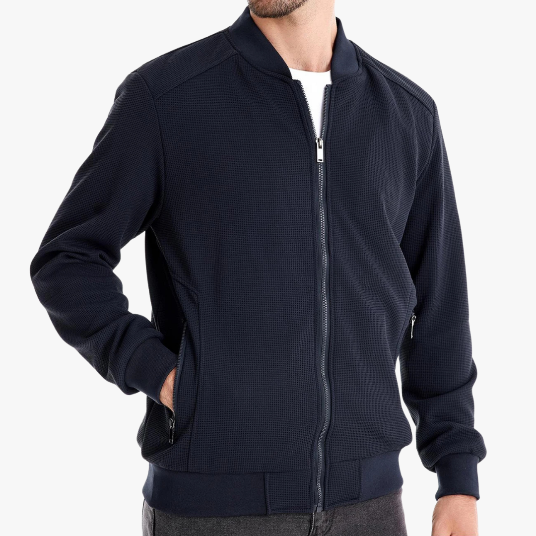 Bomber Jacket – Waffle Knit Blend And Breathable Movement