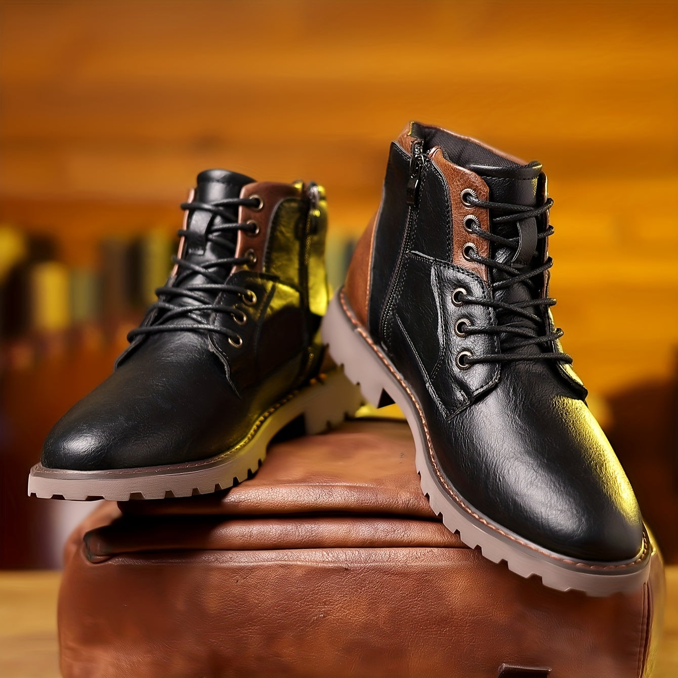 Boots - Side Zip Closure & Sturdy Sole For Stable Step