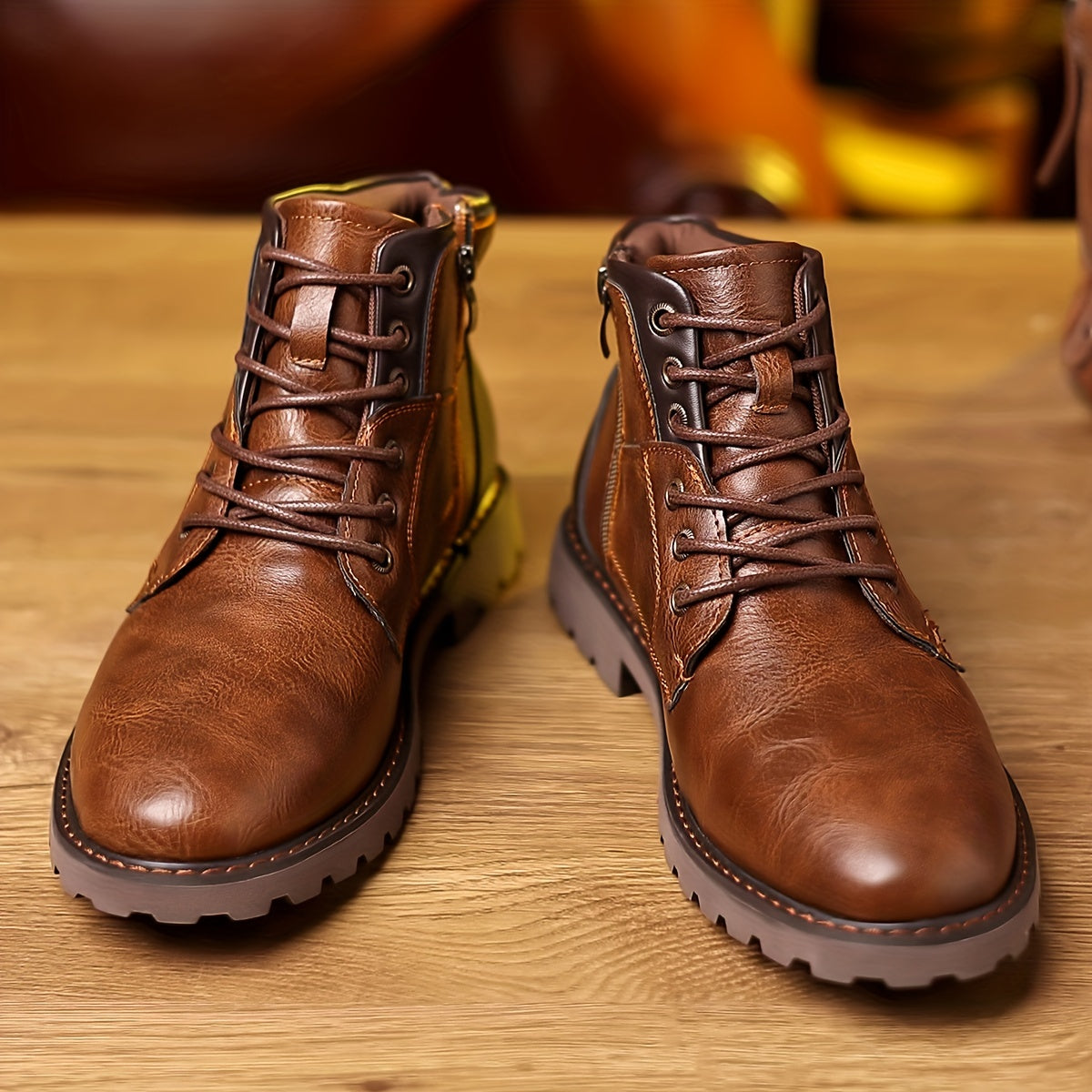 Boots - Side Zip Closure & Sturdy Sole For Stable Step