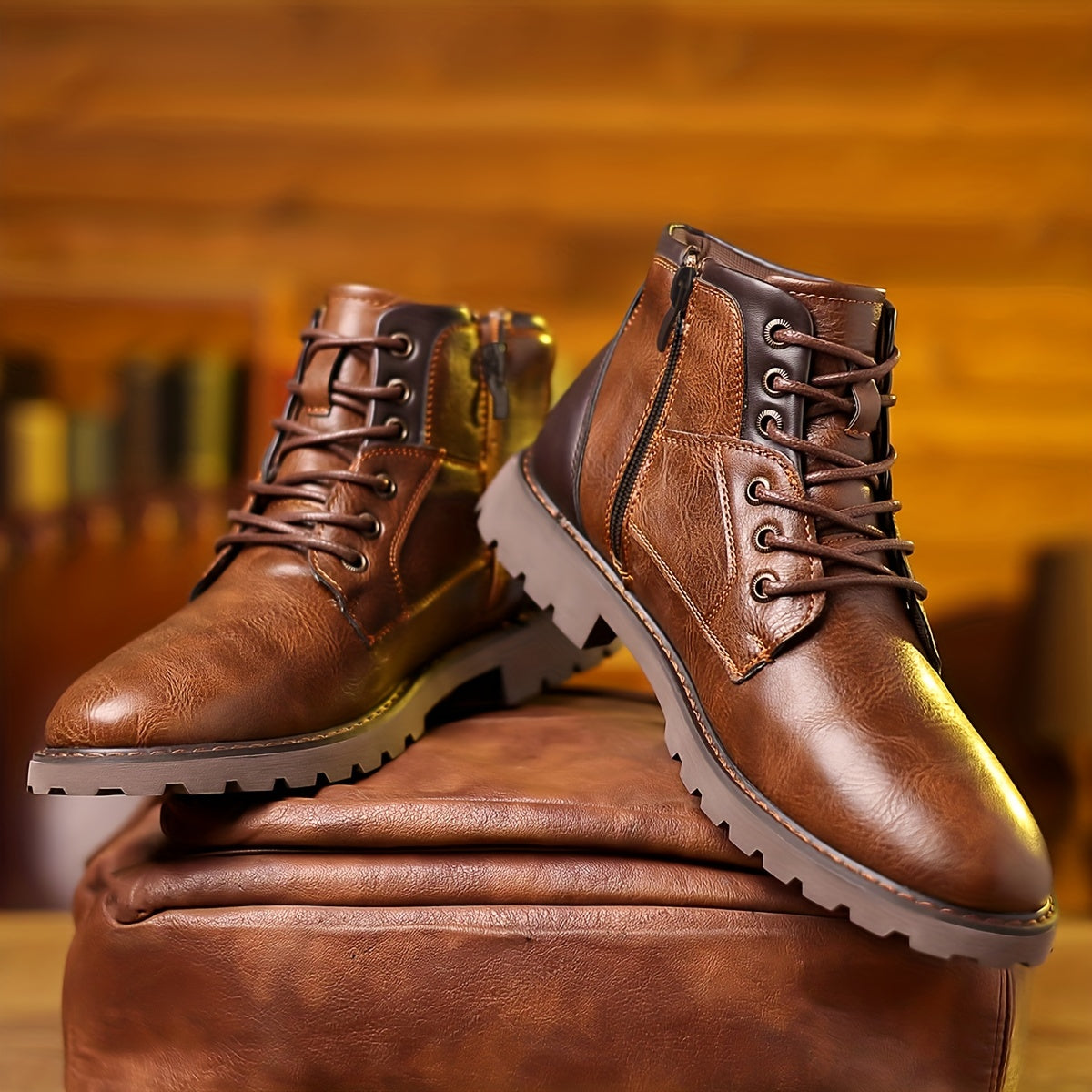 Boots - Side Zip Closure & Sturdy Sole For Stable Step