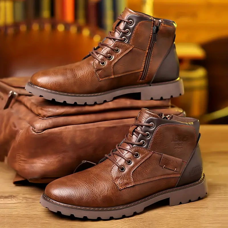 Boots - Side Zip Closure & Sturdy Sole For Stable Step