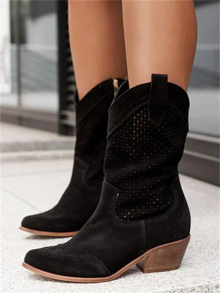 Boots - Slim Western Shape & Stacked Heel Stable Support