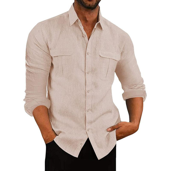 Button-Down Shirt - Blend Fabric & Breathable Fit Ease