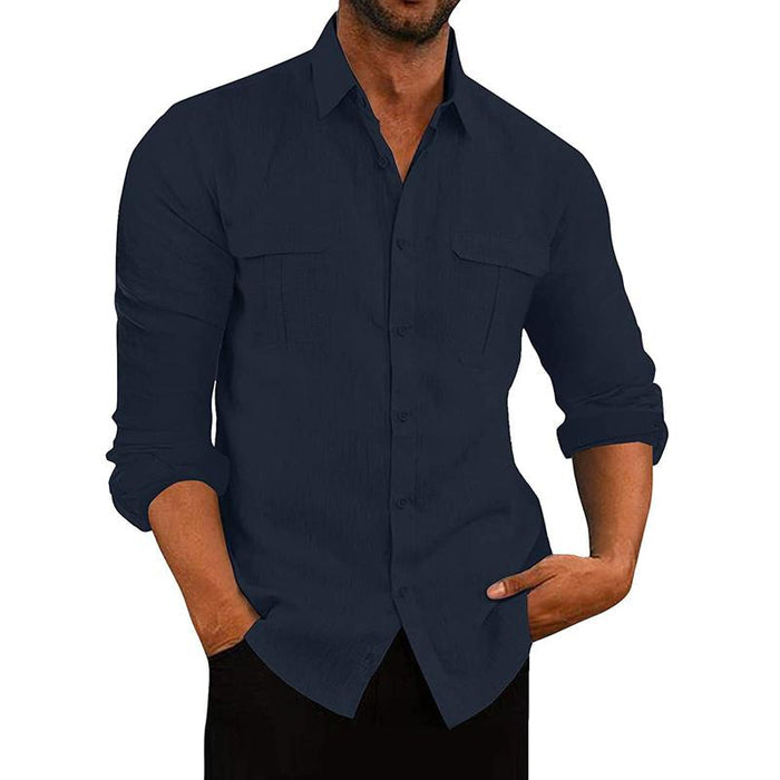 Button-Down Shirt - Blend Fabric & Breathable Fit Ease