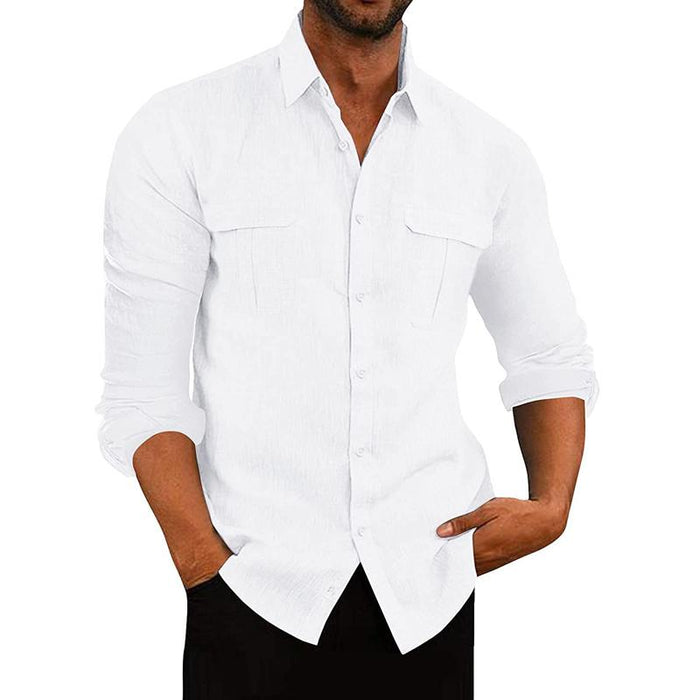 Button-Down Shirt - Blend Fabric & Breathable Fit Ease