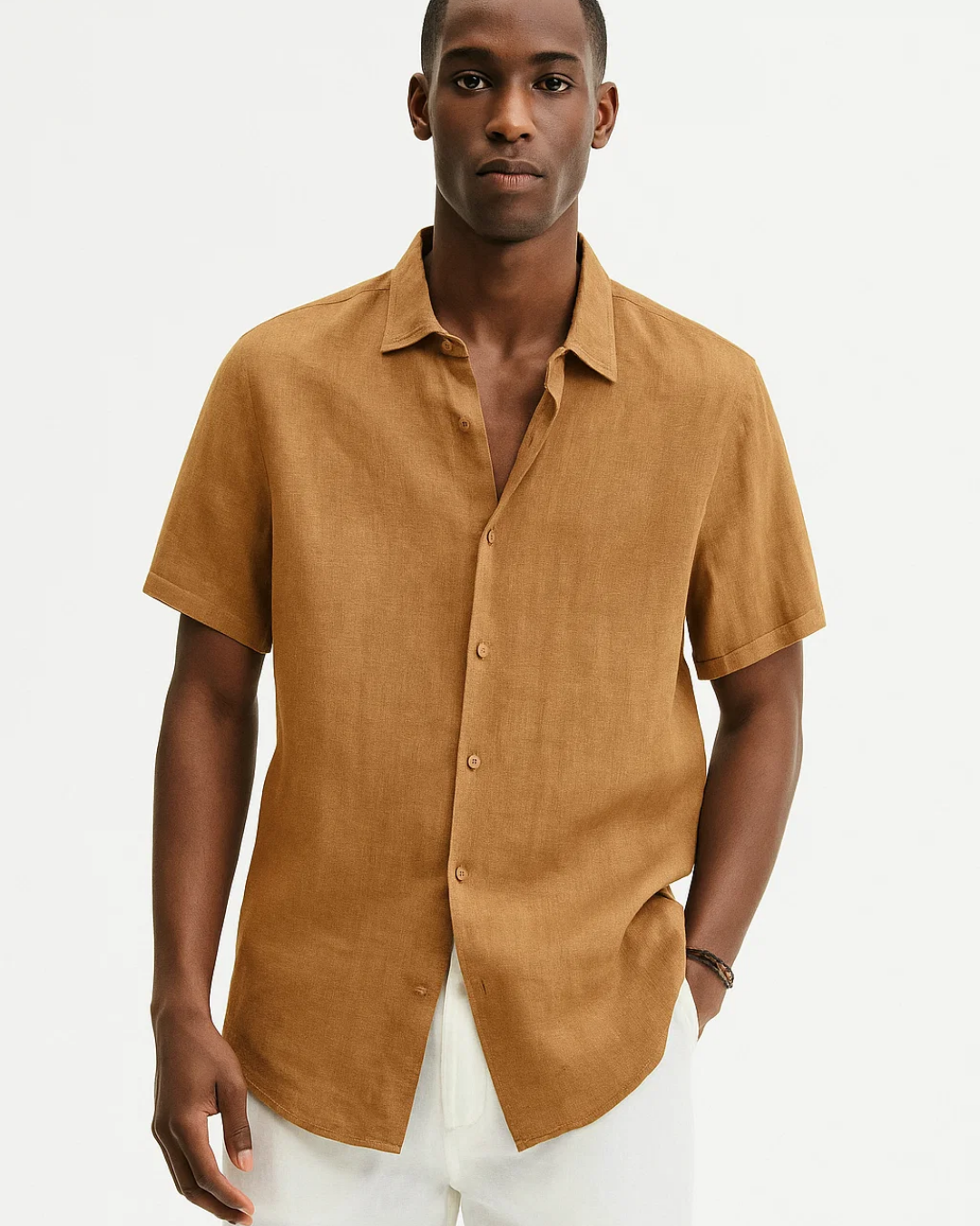 Button Down Shirt - Spread Collar & Ventilated Short-Sleeve
