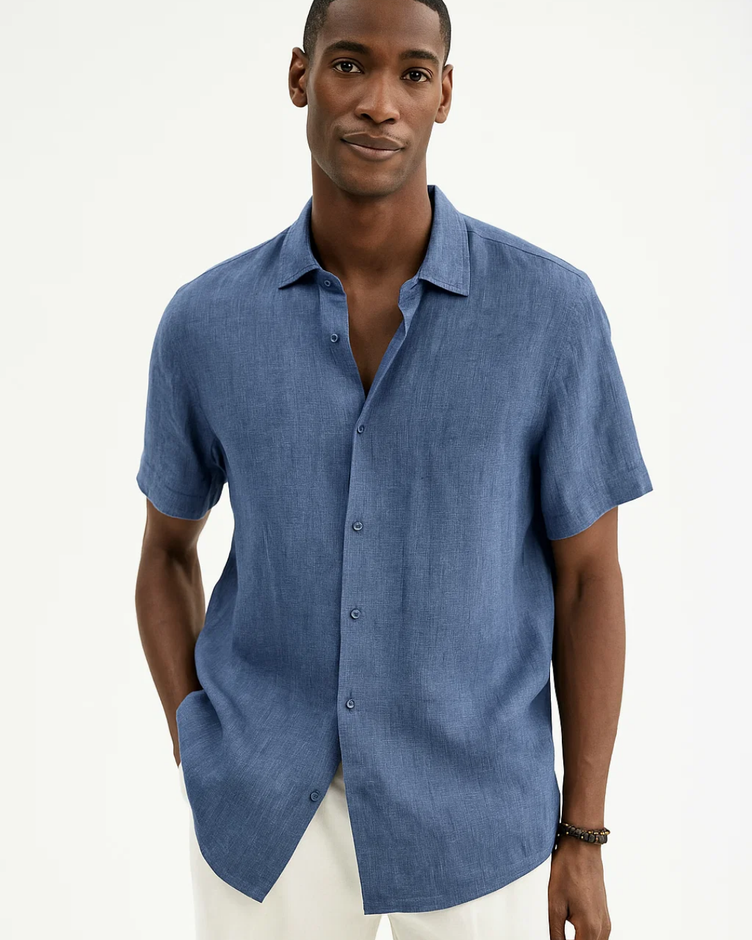 Button Down Shirt - Spread Collar & Ventilated Short-Sleeve